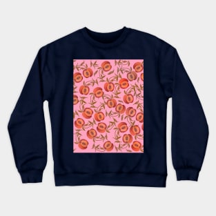 Watercolor seamless pattern with peach Crewneck Sweatshirt